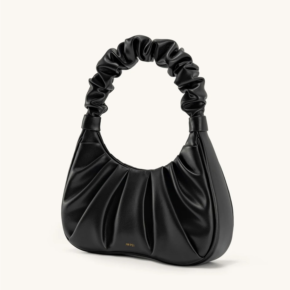 LIKE NEW GABBI RUCHED HOBO HANDBAG - Black